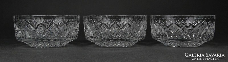 1N142 flawless crystal serving bowl 3 pieces 11 cm
