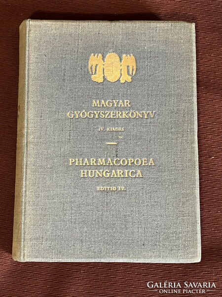 Hungarian pharmacopoeia iv. Edition pharmacopoeia hungarica 1934