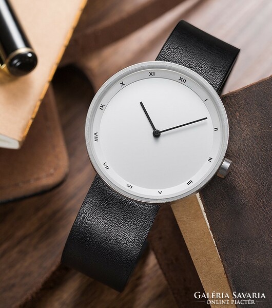 Yazolo extravagant unisex minimal fashion watch - steel/leather