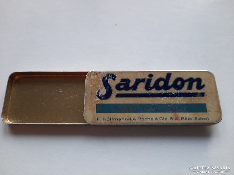 Saridon abletta, metal box. Old medicine box, tin box,