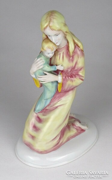 1M540 Régi Mária gyermekével Metzler - Ortloff porcelán szobor 19.5 cm
