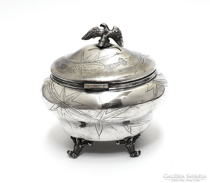 Beautiful silver-plated sugar box, bonbonnier