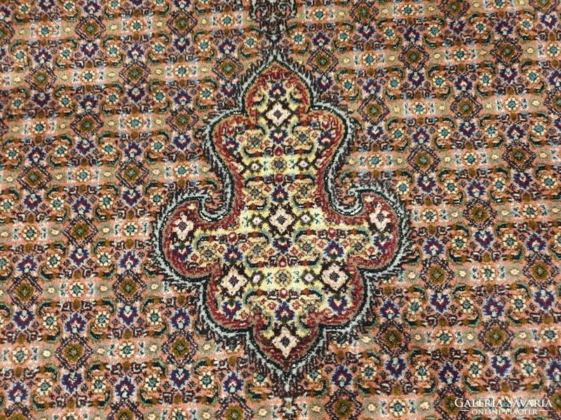 Eredeti tabriz mahi iráni kézi csomózású gyapjú perzsa szőnyeg 203x310