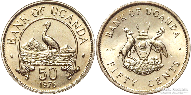 Uganda 50 cent 1976 BU