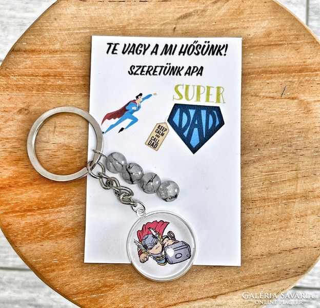 Father's Day gift - you are our hero - superhero keychains