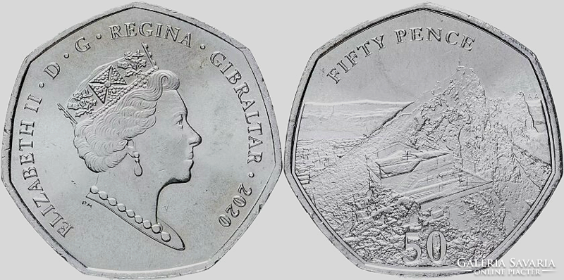 Gibraltar 50 pence skywalk 2020 bu