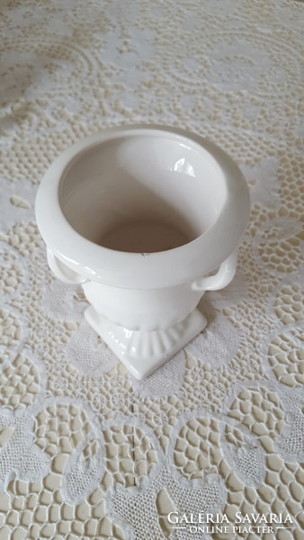 Nice white glazed ceramic vase, kaspó