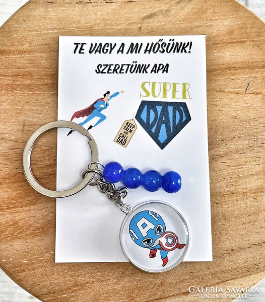 Father's Day gift - you are our hero - superhero keychains