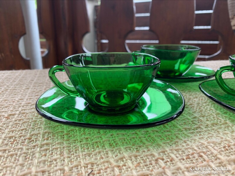 French vereco green glass coffee cup, 1,500/pc.