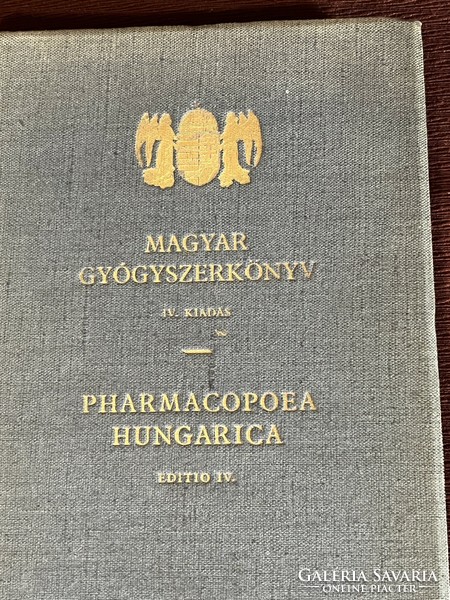 Magyar gyógyszerkönyv IV. kiadás Pharmacopoea Hungarica 1934
