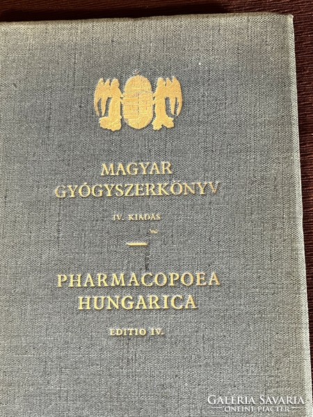 Hungarian pharmacopoeia iv. Edition pharmacopoeia hungarica 1934