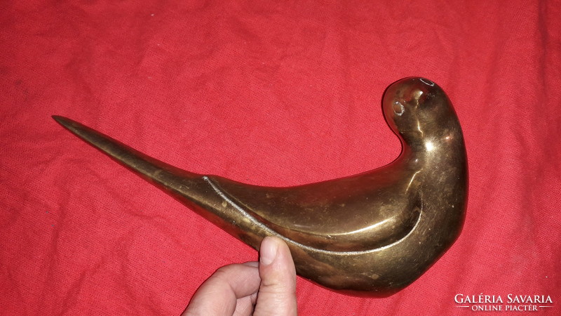Beautiful heavy solid copper art deco pigeon / bird sculpture table shelf decoration 20 x 19 cm as shown in the pictures