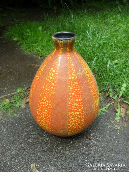 Nagyméretű ritka hasas retro ( Tófej?) váza