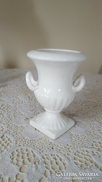 Szép fehér mázas kerámia váza,kaspó