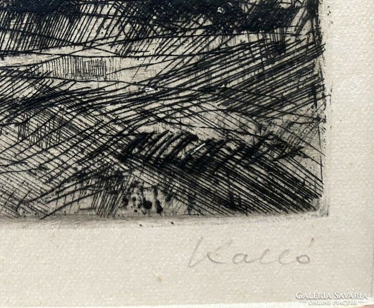 Kallo László etching