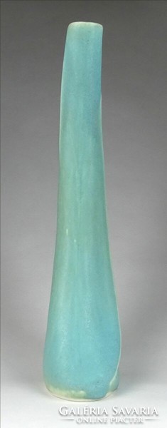 1H811 old large green porcelain vase fiber vase 33.5 Cm