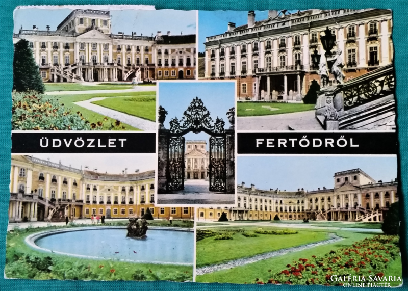Details of Esterházy Castle, postcard, used postcard, 1974