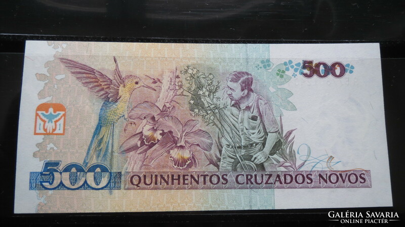 500 Cruzeiros Brazília 1990 UNC hajtatlan