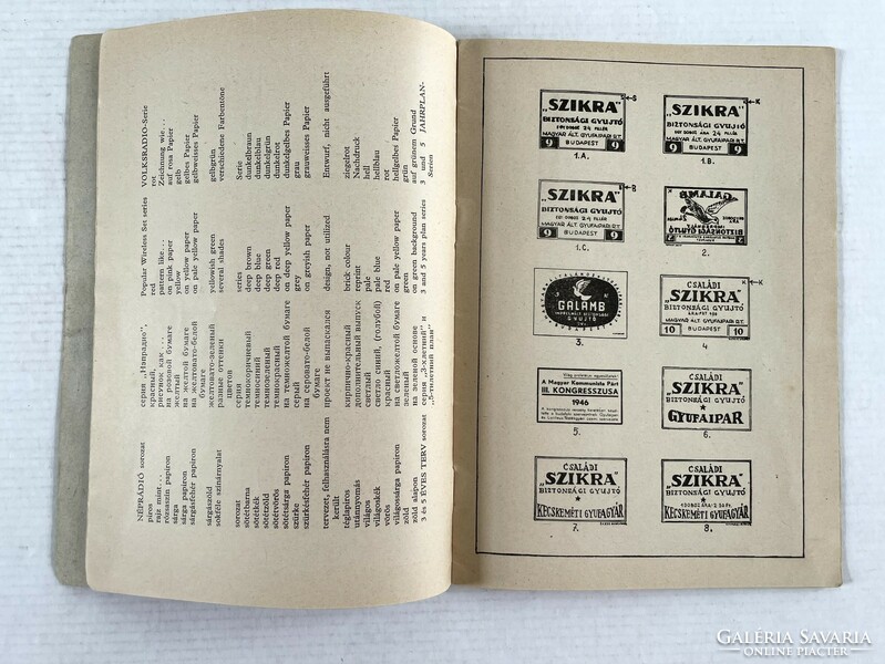 Who collects what? Small library 1959.: Hungarian match label catalog i. Part 1945-1951