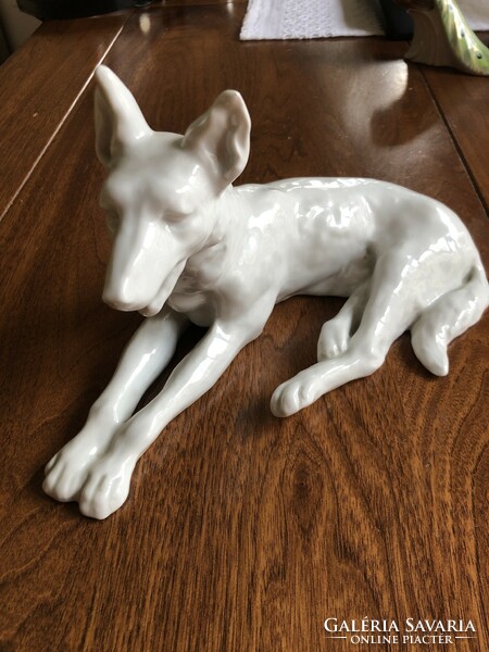 Schau Bach Kunst porcelán pásztor kutya