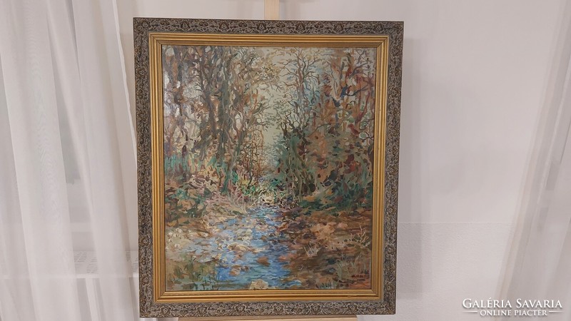 (K) beautiful landscape painting by Mónika Hájósy with a 71x82cm frame