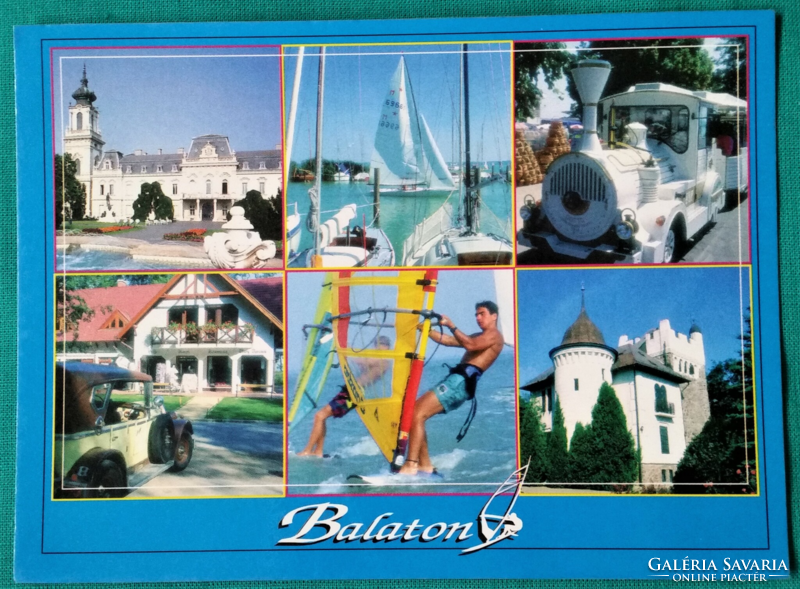 Balaton részletek - mozaikképeslap - postatiszta