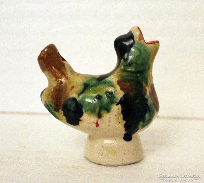 Old glazed ceramic bird whistle