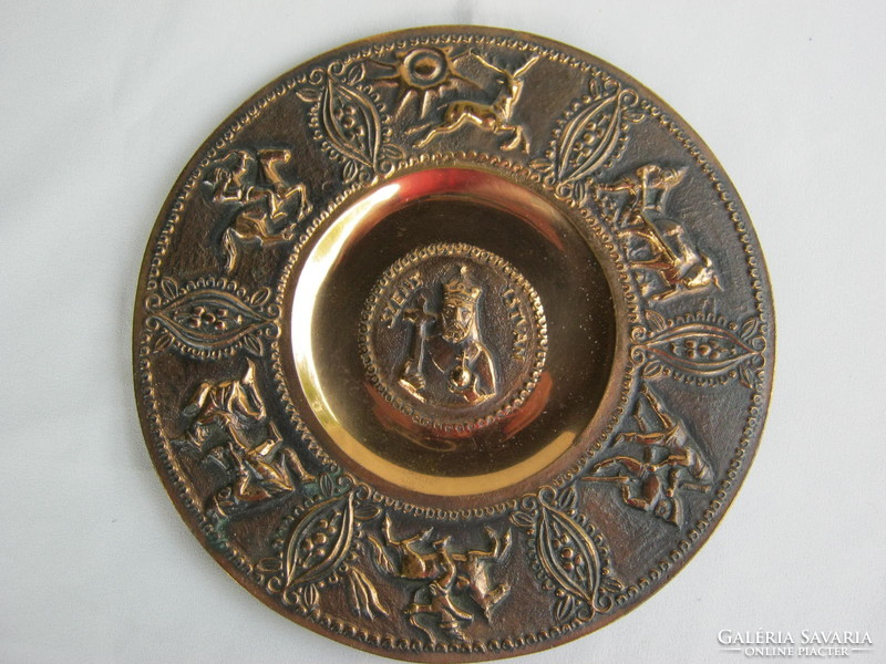 Szent István wall decoration craftsman copper or bronze wall bowl