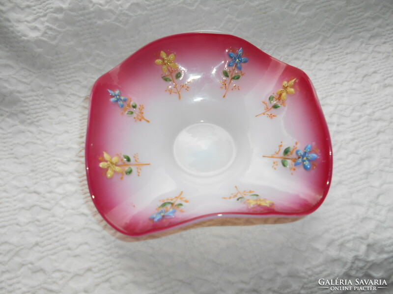 Secession gradient chalcedony centerpiece glass serving bowl (fenton)