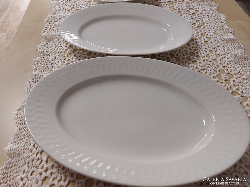 White porcelain roasting dish, trays, 4 pcs., Czechoslovakia