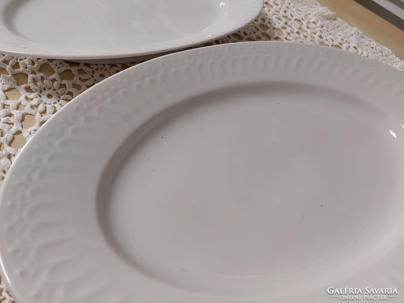 White porcelain roasting dish, trays, 4 pcs., Czechoslovakia