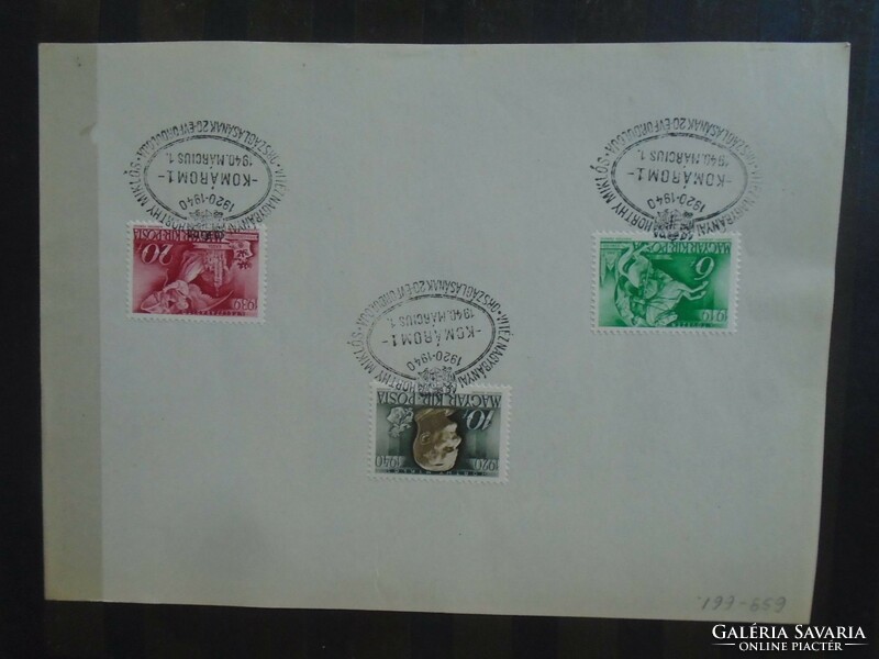 Ba1012 commemorative stamp - 20th anniversary of the nationalization of the brave Miklós Horthy of Nagybánya 1940 Komárom