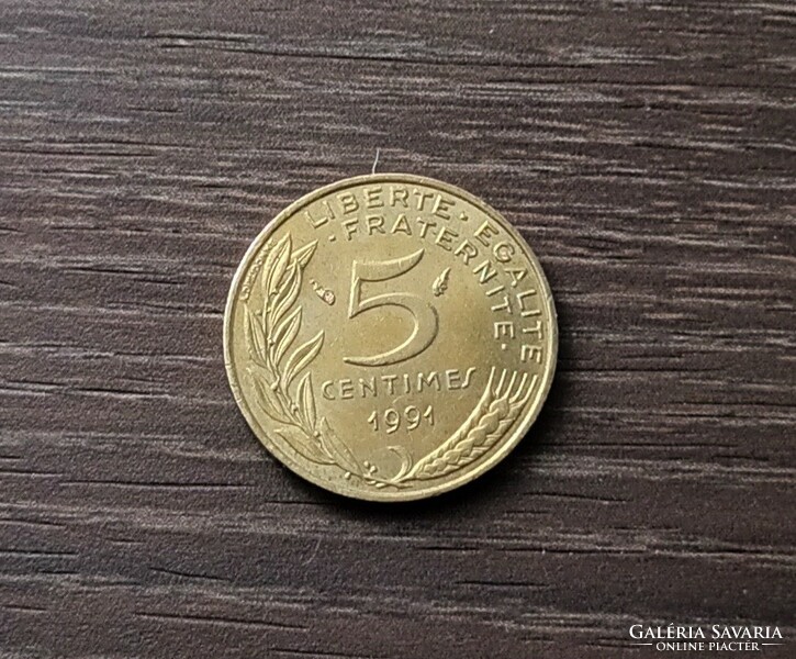 5 centimes,Franciaország 1991