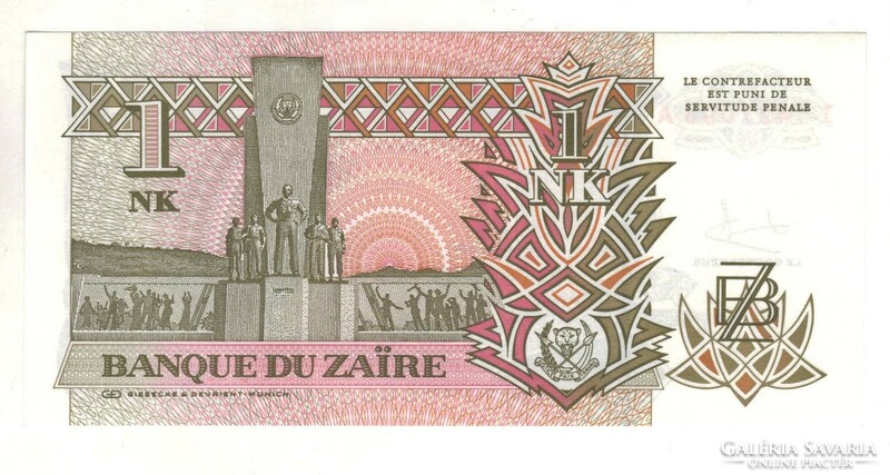 1 új likuta 1993 Zaire UNC
