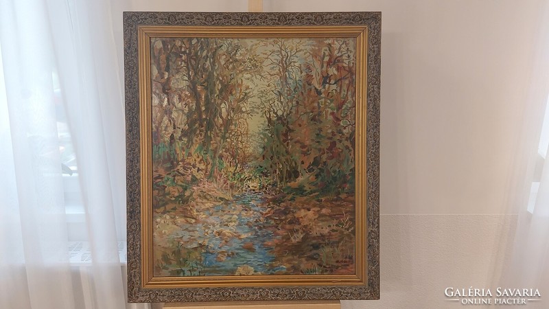 (K) beautiful landscape painting by Mónika Hájósy with a 71x82cm frame