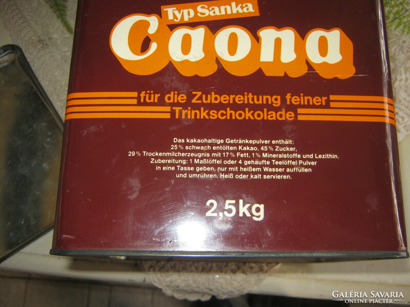 TYP SANKA CAONA  - csokoládés nagy doboz pléh doboz