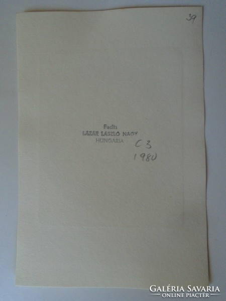 D195868 Ex Libris - Pásztor János Dorogi Márton - 72/100 rézkarc-Nagy László Lázár 1935-2019 szignó
