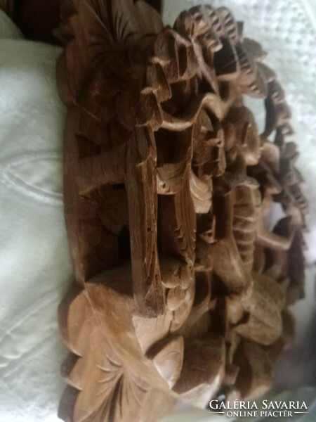 Sandalwood Bali carved goddess wall picture - art&decoration