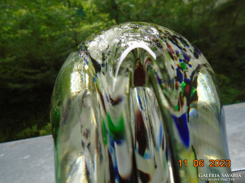 Murano millefiori twisted heavy glass vase