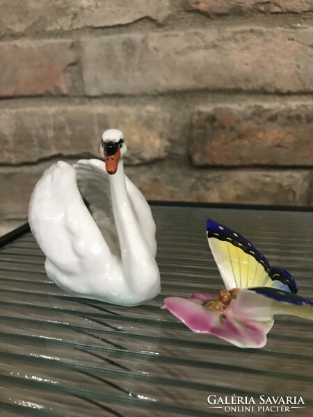 Swan butterfly porcelain