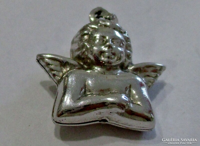 Beautiful small silver angel pendant
