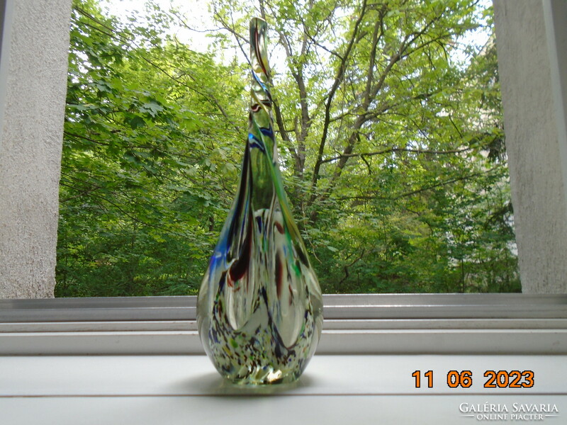 Murano millefiori twisted heavy glass vase