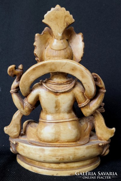 Dt/249 – large bone-colored, polyresin ganesha statue