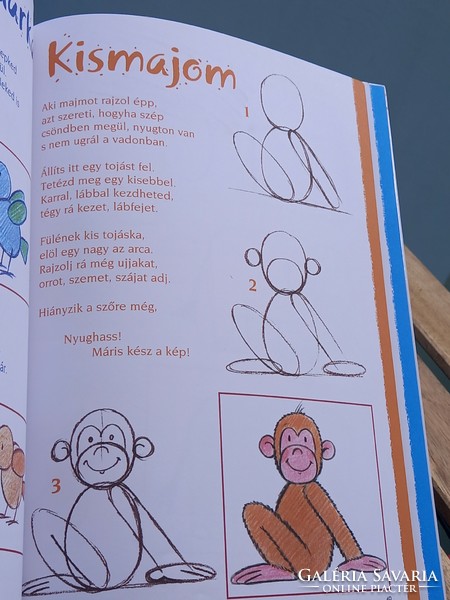 Children's skill development book: drawing book, coloring book with many colorful drawing samples