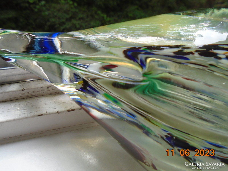 Murano millefiori twisted heavy glass vase