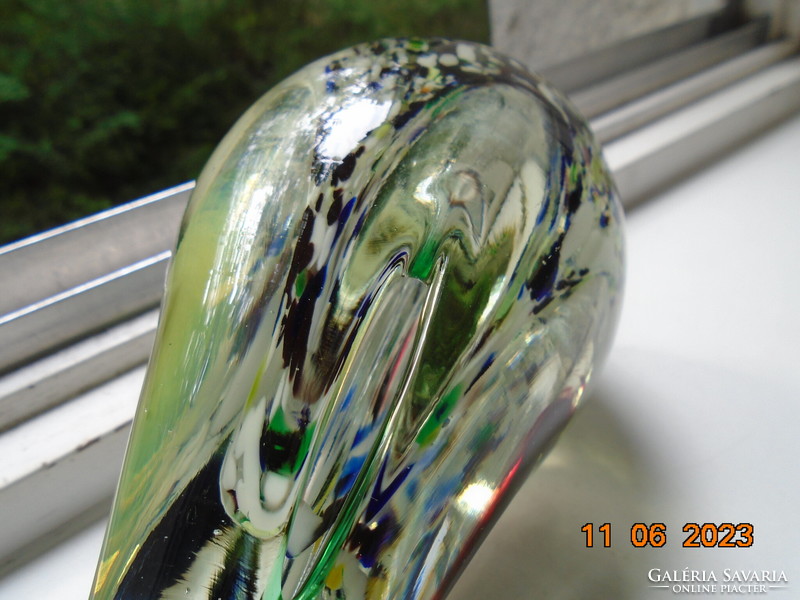 Murano millefiori twisted heavy glass vase