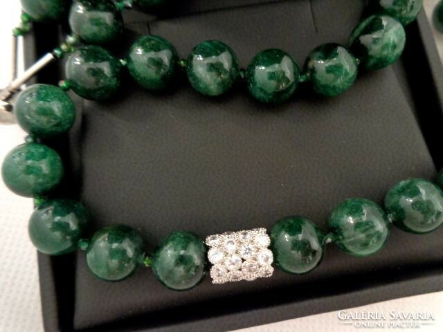 Aventurine deep green necklace