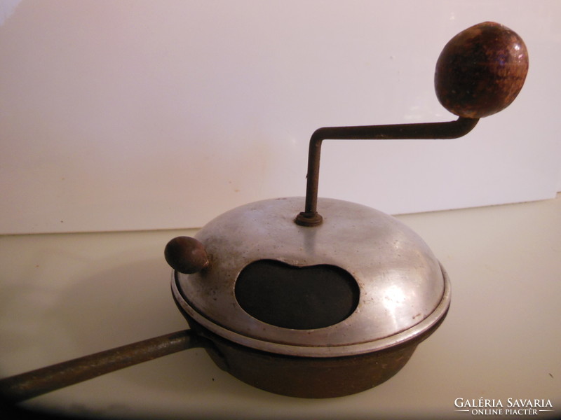 Coffee roaster - antique - 48 x 15 x 6 cm - metal - usable - split - perfect