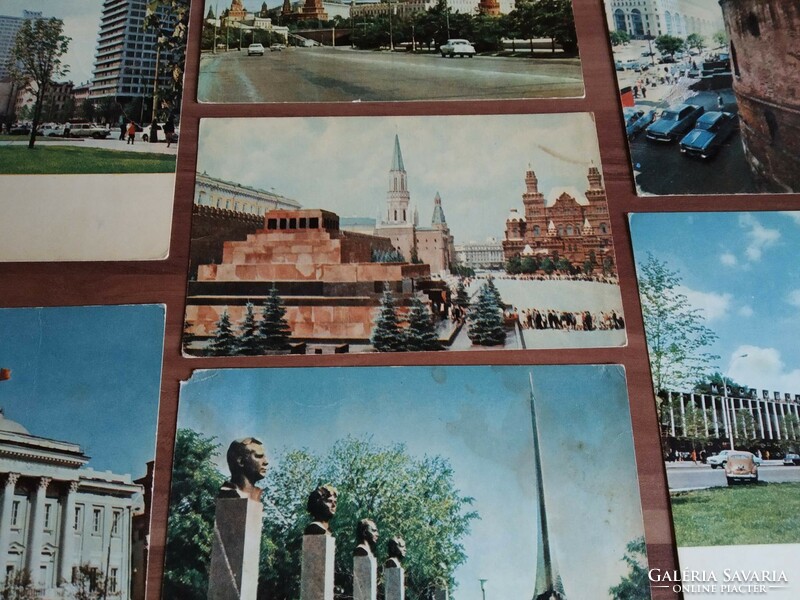 8 postcards in one, Moscow, 1969, postal clean