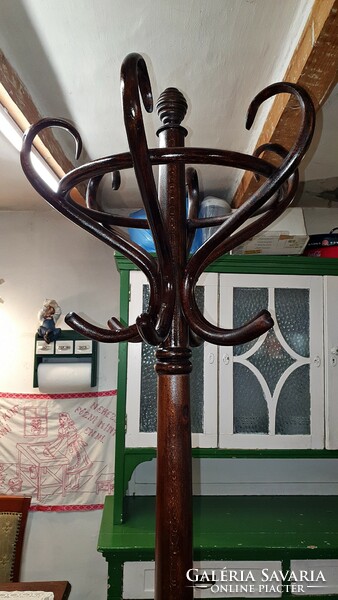Only 1 left. Antique, crowned, thonet hanger. Coat hanger, umbrella holder. Bent furniture.1-